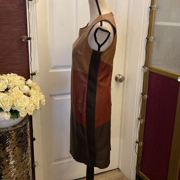 Cigno Nero genuine leather dress, M - Picture 4 of 9